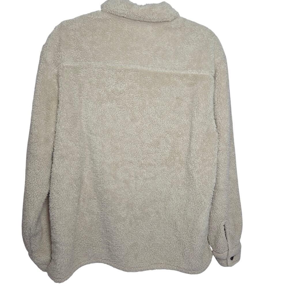 Pacsun Utility Sherpa Fuzzy Button Front Shacket … - image 4